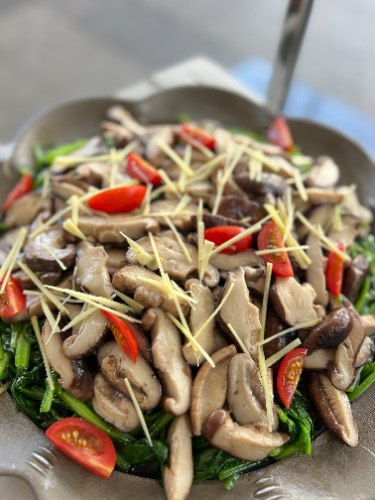 菠菜燴香菇(素)冬季限定