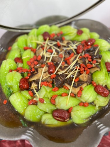 青江蠔油燴香菇(素)